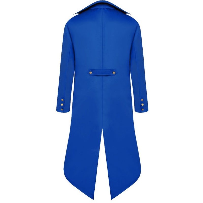 H&ZY Men's Steampunk Vintage Tailcoat Jacket Gothic Victorian Frock Coat Uniform Halloween Costume - Image 2